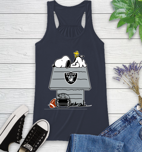 Oakland Raiders NFL Football Snoopy Woodstock The Peanuts Movie Racerback Tank 12