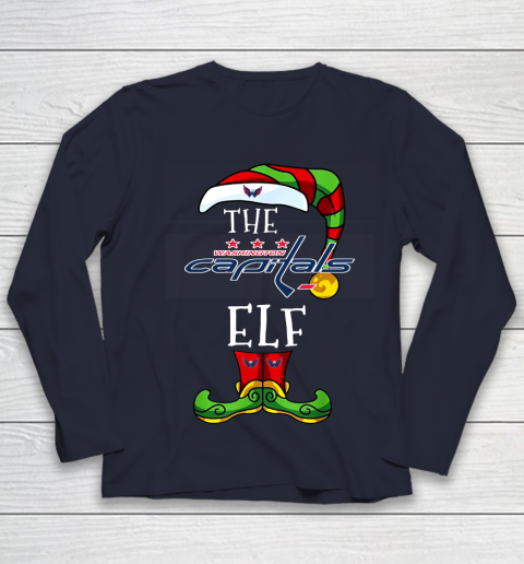 Washington Capitals Christmas ELF Funny NHL Youth Long Sleeve 2