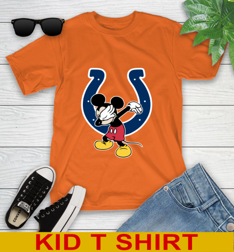 Indianapolis Colts NFL Football Dabbing Mickey Disney Sports Youth T-Shirt 7