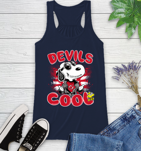 NHL Hockey New Jersey Devils Cool Snoopy Shirt Racerback Tank 8