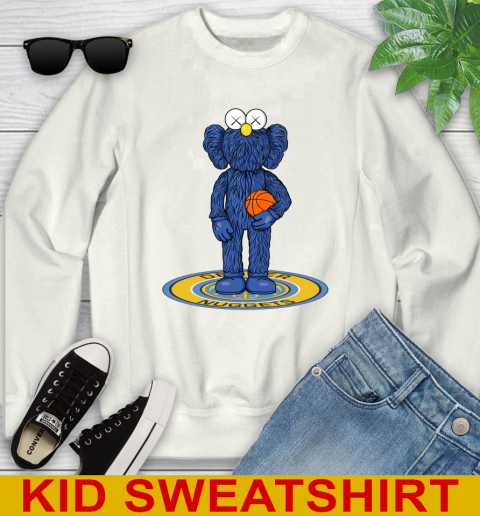 NBA Basketball Denver Nuggets Kaws Bff Blue Figure Shirt Youth Sweatshirt