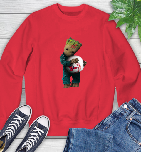 MLB Groot Guardians Of The Galaxy Baseball Sports Cleveland Indians Sweatshirt 10