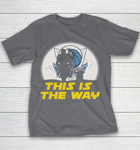 Dallas Mavericks NBA Basketball Star Wars Yoda And Mandalorian This Is The Way Youth T-Shirt 5
