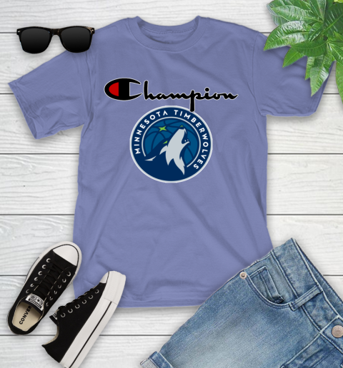 NBA Basketball Minnesota Timberwolves Champion Shirt Youth T-Shirt 12