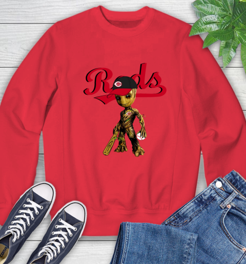 MLB Cincinnati Reds Groot Guardians Of The Galaxy Baseball Sweatshirt 10