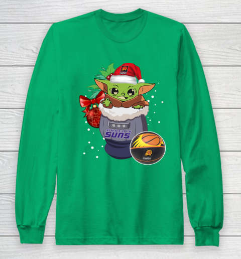 Phoenix Suns Christmas Baby Yoda Star Wars Funny Happy NBA Long Sleeve T-Shirt 7