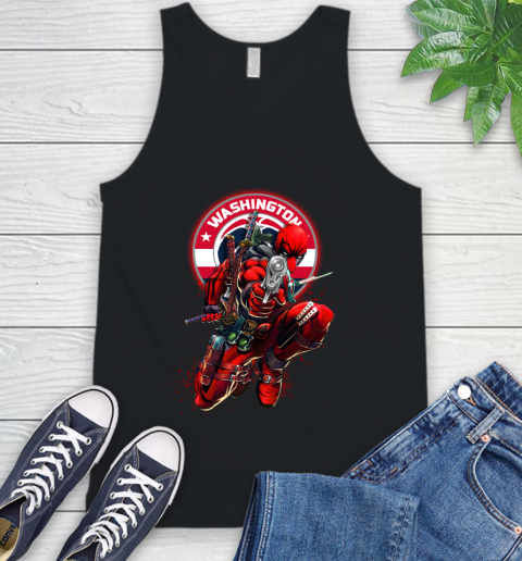 NBA Deadpool Marvel Comics Sports Basketball Washington Wizards Tank Top 2