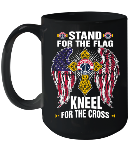 NBA Basketball Washington Wizards Stand For Flag Kneel For The Cross Shirt Ceramic Mug 15oz