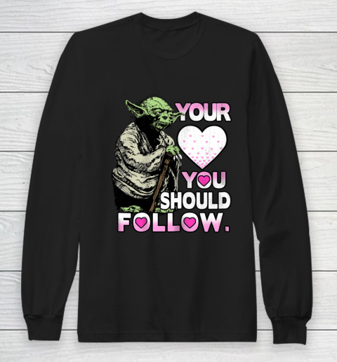 Star Wars Yoda Heart You Should Follow Valentine Long Sleeve T-Shirt