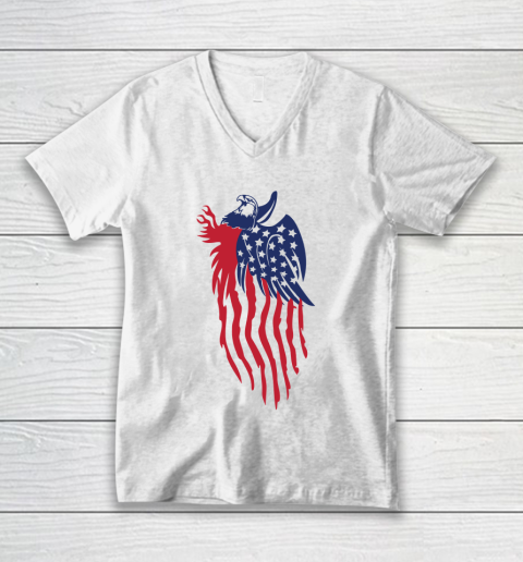 Independence Day Eagle Flag USA  4th of July V-Neck T-Shirt