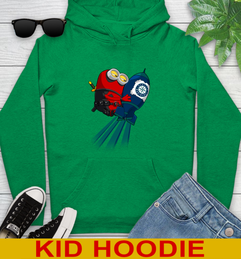 MLB Baseball Seattle Mariners Deadpool Minion Marvel Shirt Youth Hoodie 8