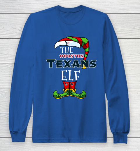 Houston Texans Christmas ELF Funny NFL Long Sleeve T-Shirt 6