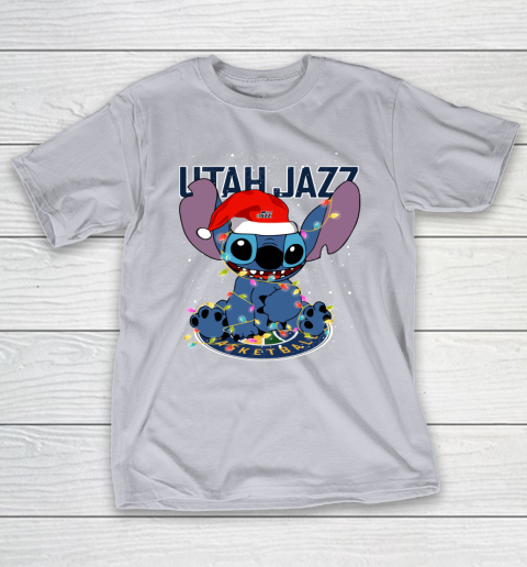 Utah Jazz NBA noel stitch Basketball Christmas T-Shirt 4