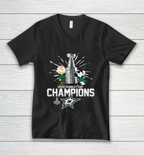 2020 Stanley Cup Champion Dall Stars Snoopy V-Neck T-Shirt