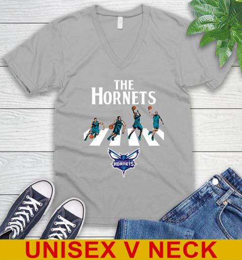 NBA Basketball Charlotte Hornets The Beatles Rock Band Shirt V-Neck T-Shirt 3
