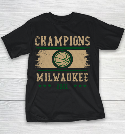 Milwaukee Bucks championship shirt  NBA championship Basketball 2021 Youth T-Shirt