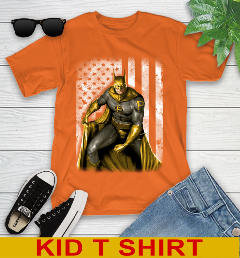 Pittsburgh Pirates MLB Baseball Batman DC American Flag Shirt Youth T-Shirt 8