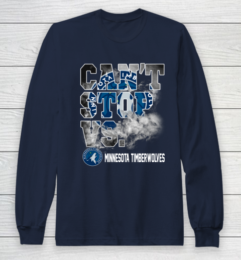 NBA Minnesota Timberwolves Basketball Can't Stop Vs Long Sleeve T-Shirt 2