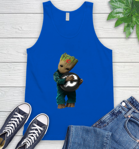 NHL Groot Guardians Of The Galaxy Hockey Sports Calgary Flames Tank Top 5