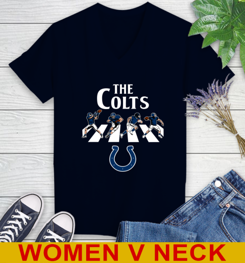 NFL Football Indianapolis Colts The Beatles Rock Band Shirt Women's V-Neck T-Shirt - Image 3
