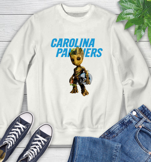 Carolina Panthers NFL Football Groot Marvel Guardians Of The Galaxy Sweatshirt