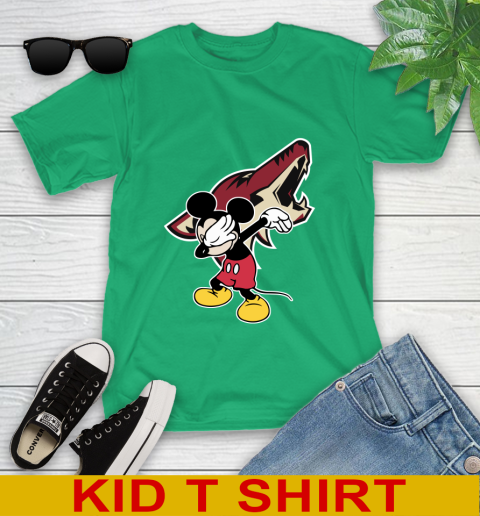 Arizona Coyotes NHL Hockey Dabbing Mickey Disney Sports Youth T-Shirt 6
