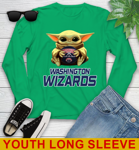 NBA Basketball Washington Wizards Star Wars Baby Yoda Shirt 128