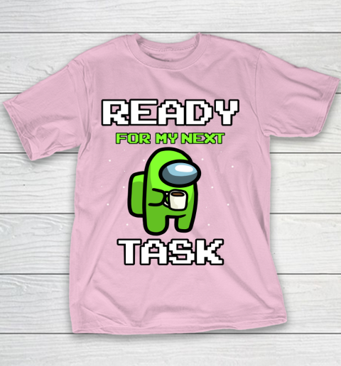 Among Us Shirt Ready For Work Green Youth T-Shirt 5