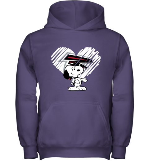 r96b a happy christmas with atlanta falcons snoopy youth hoodie 43 front purple