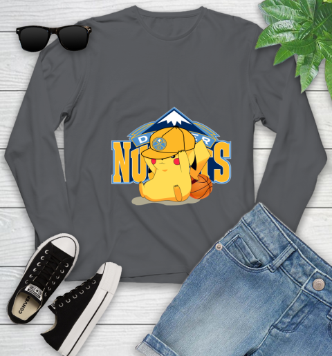 NBA Pikachu Basketball Sports Denver Nuggets Youth Long Sleeve 8