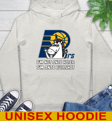 Indiana Pacers NBA Basketball Unicorn I'm Not Anti Hater I'm Anti Bullshit Hoodie 12