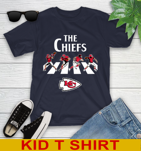 NFL Football Kansas City Chiefs The Beatles Rock Band Shirt Youth T-Shirt 2