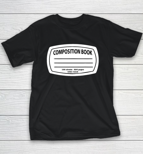 Composition Notebook Costume  Matching Group Halloween Youth T-Shirt