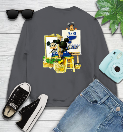 NHL Hockey St.Louis Blues Mickey Drawing Shirt 30