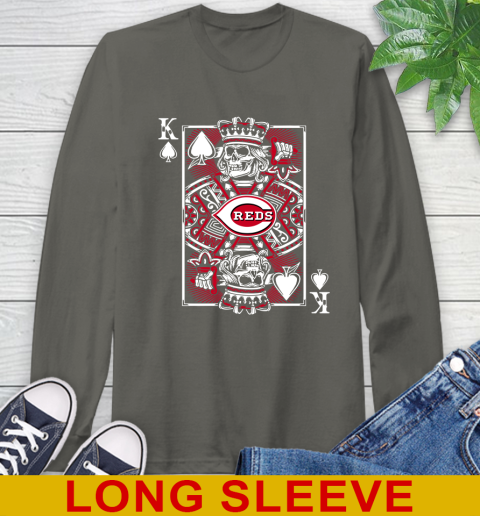 Cincinnati Reds MLB Baseball The King Of Spades Death Cards Shirt Long Sleeve T-Shirt 10