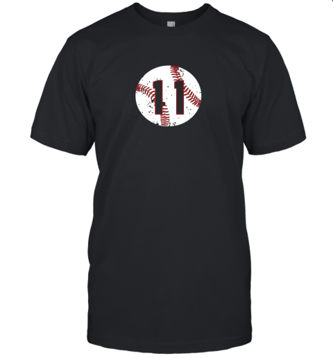 Vintage Baseball Number 11 Shirt Cool Softball Mom Gift Unisex Jersey Tee