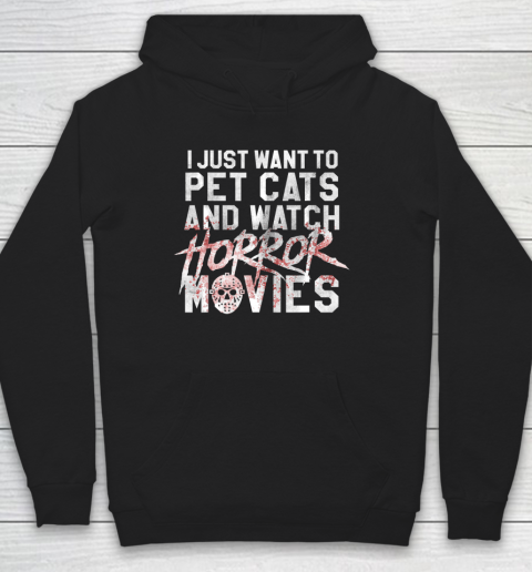 Funny Horror Movie Fan  Halloween Cat Lover Gift T Shirt.MLSXT9UECM Hoodie