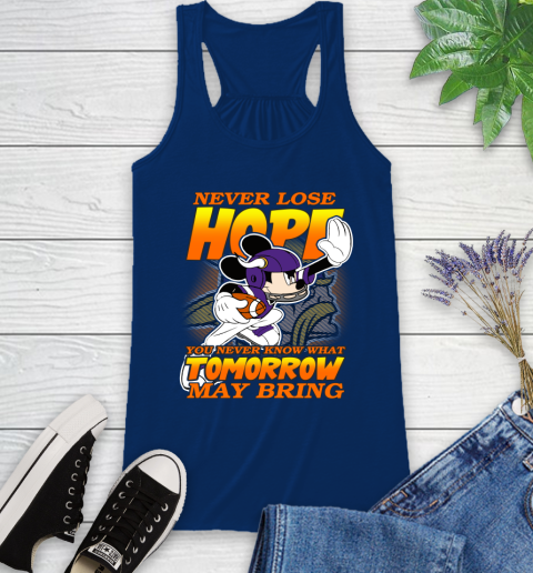 Minnesota Vikings NFL Football Mickey Disney Never Lose Hope Racerback Tank 8