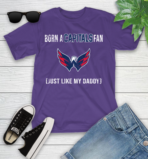 NHL Washington Capitals Hockey Loyal Fan Just Like My Daddy Shirt Youth T-Shirt 3