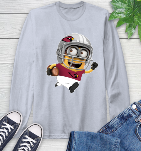 NFL Arizona Cardinals Minions Disney Football Sports Long Sleeve T-Shirt 6