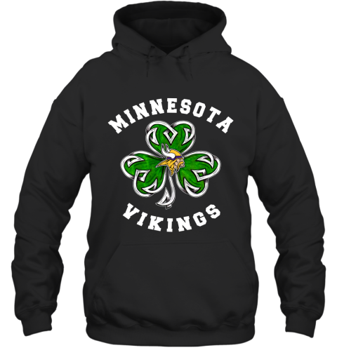 NFL Minnesota Vikings Three Leaf Clover St Patrick's Day Football Sports q9ytNrMS0Wj hoodie 23 95 151514 front black