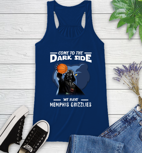 NBA Come To The Dark Side We Have Memphis Grizzlies Star Wars Darth Vader Basketball Racerback Tank 8