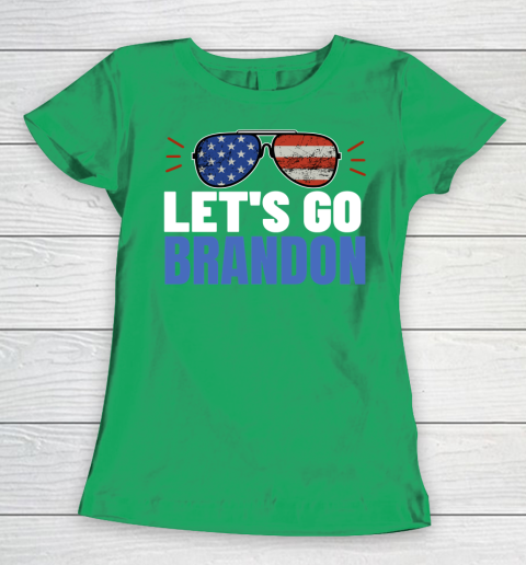 Let's Go Brandon Flag Sunglasses Women's T-Shirt 3