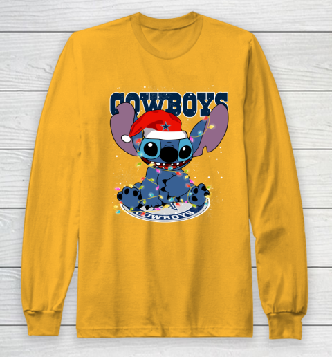 Dallas Cowboys NFL Football noel stitch Christmas Long Sleeve T-Shirt 2