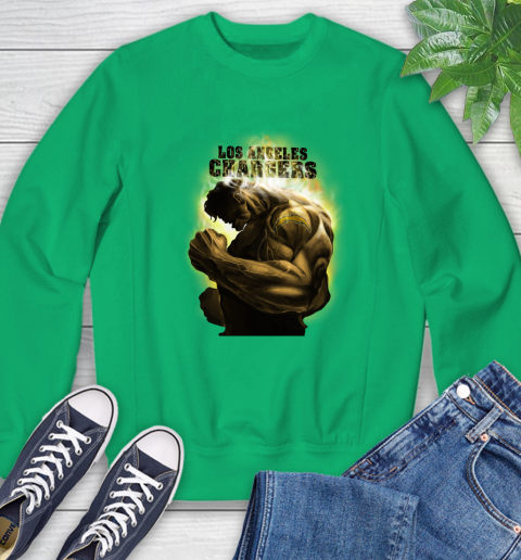 Los Angeles Chargers NFL Football Hulk Marvel Avengers Sports Sweatshirt 7