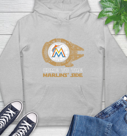 MLB Come To The Miami Marlins Side Star Wars Baseball Sports Hoodie 6