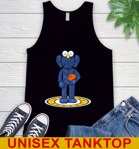 NBA Basketball Indiana Pacers Kaws Bff Blue Figure Shirt Tank Top 2