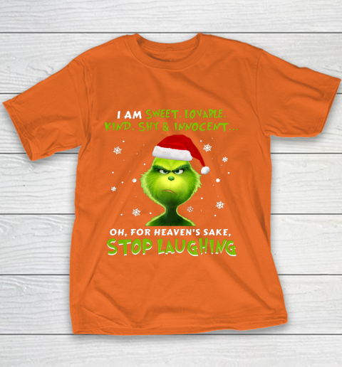 I Am Sweet Lovable Kind Shy Innocent Grinch Christmas Youth T-Shirt 4
