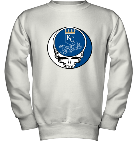 Kansas City Royals The Grateful Dead Baseball MLB Mashup Youth Sweatshirt