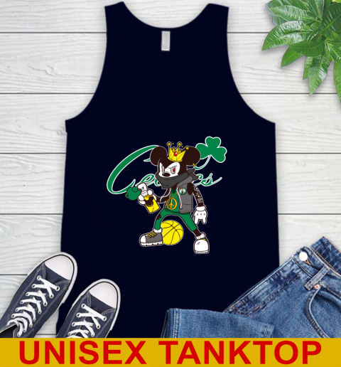 Boston Celtics NBA Basketball Mickey Peace Sign Sports Tank Top 3